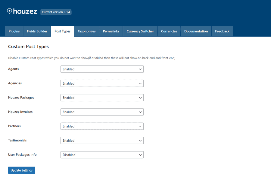 houzez theme hỗ trợ tùy biến da dạng