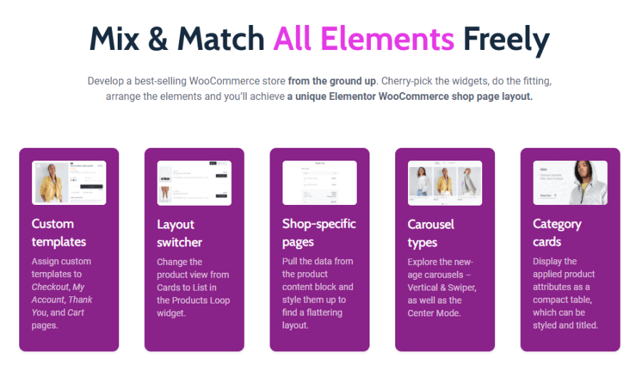 tính năng trên jetwoobuilder