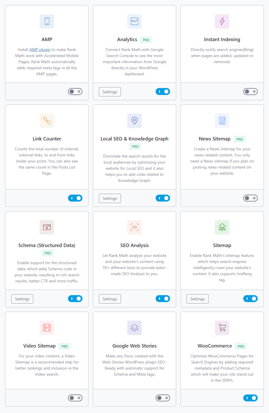 tính năng nổi bật trên rank math pro