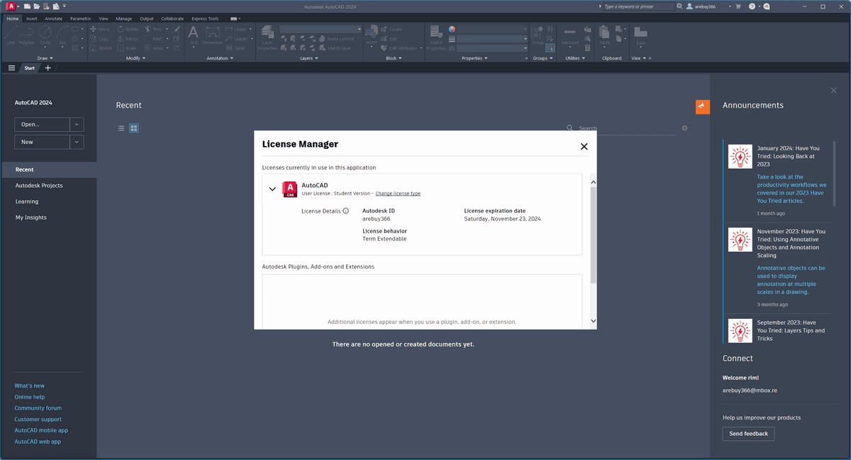 autocad student bản quyền với đầy đủ tính năng