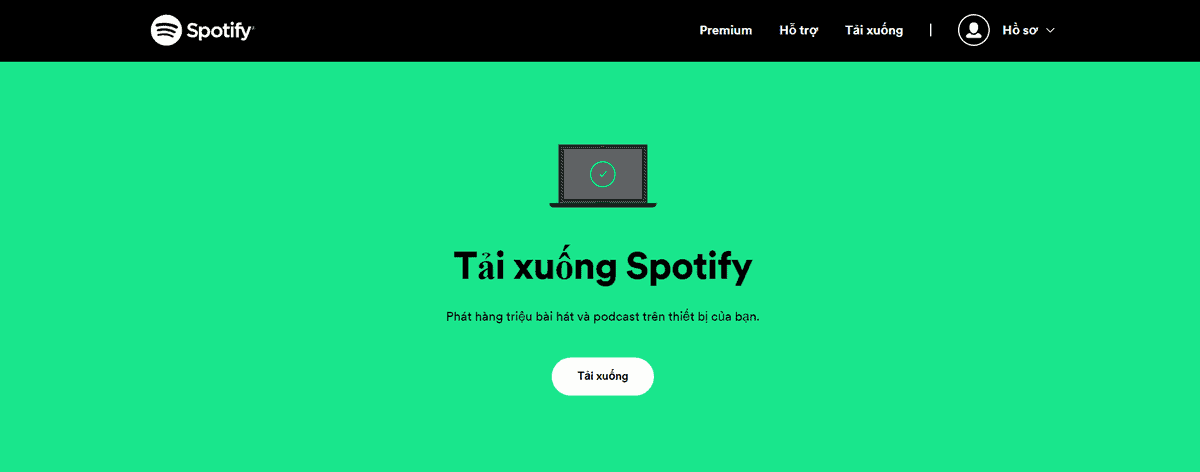 đăng nhập spotify trên cả máy tính