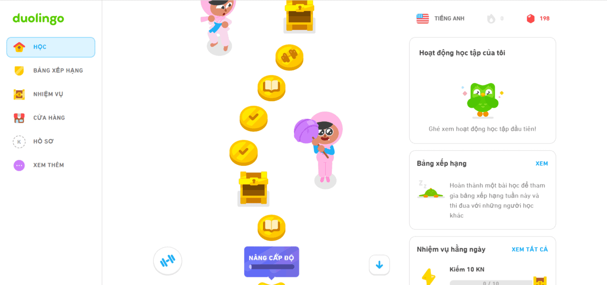 duolingo plus cho phép dùng không quảng cáo